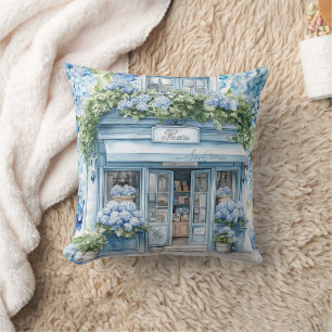 Hydrangea flowers watercolor Cushion