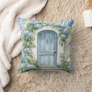 Hydrangea flowers watercolor Cushion