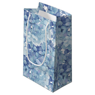 Hydrangea flowers watercolor small gift bag