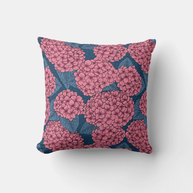 Hydrangea garden cushion (Front)