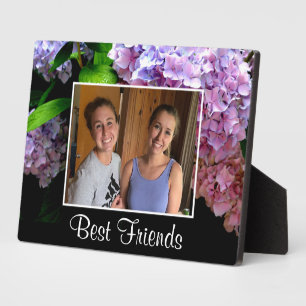 Hydrangea garden, pink, blue, purple floral plaque