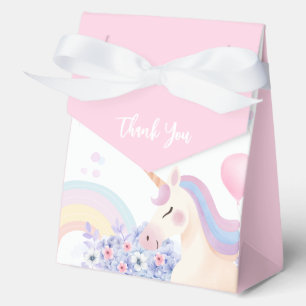 Hydrangea Garden Rainbow Unicorn Baby Shower Favour Box