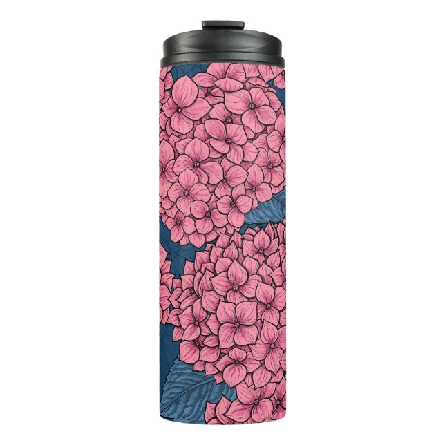 Hydrangea garden thermal tumbler (Front)