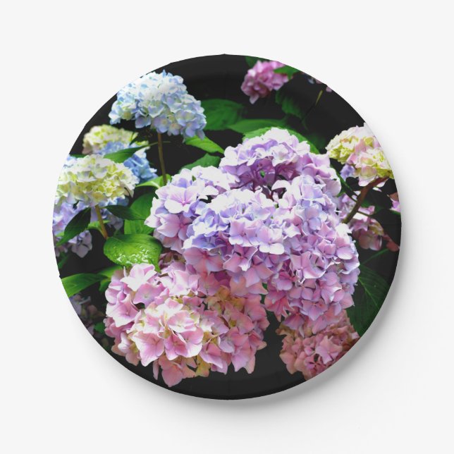 Hydrangea Gardens Paper Plate (Front)