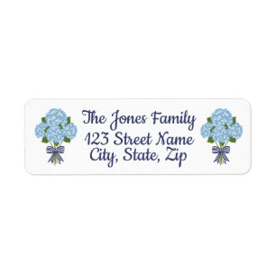 Hydrangea Grandmillenial Custom Return Address Label