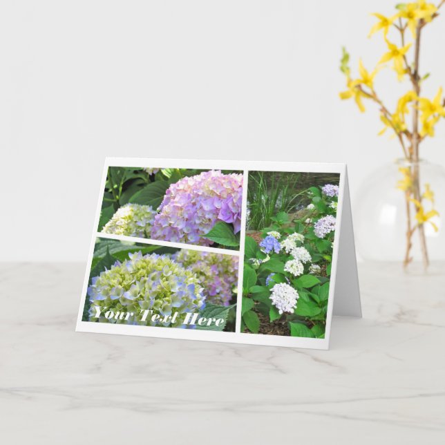 Hydrangea Greeting Card (Yellow Flower)