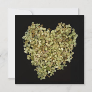 Hydrangea Heart Botanical Note Cards Square