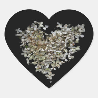 Hydrangea Heart Botanical Scanography Sticker