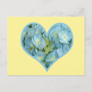 Hydrangea Heart Postcard