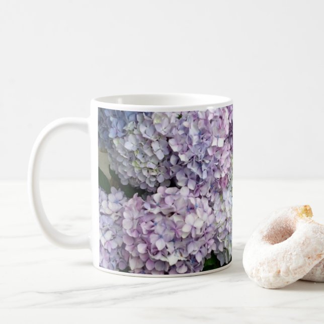 Hydrangea in mom's garden  coffee mug (With Donut)