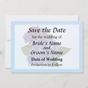 Hydrangea in Shades of Purple Save the Date