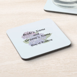 Hydrangea in Shades of Purple Wedding Products Coaster