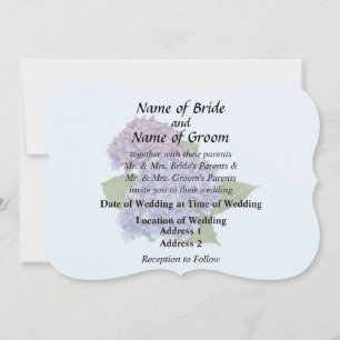 Hydrangea in Shades of Purple Wedding Products Invitation