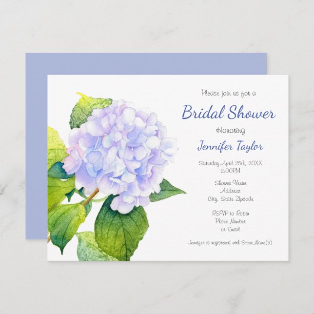 Hydrangea Invitation (Front/Back)