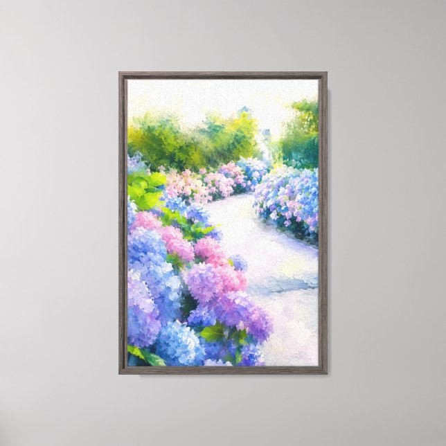 Hydrangea Lane Canvas Print (Front)