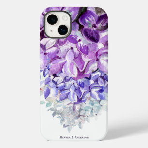 Hydrangea Lavender Blue White Ombre   Personalised Case-Mate iPhone 14 Plus Case
