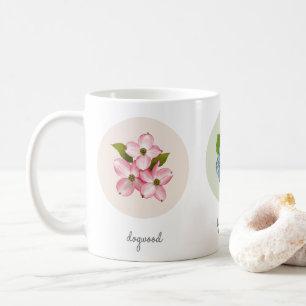 Hydrangea, Lupine, and Dogwood Flowers Coffee Mug