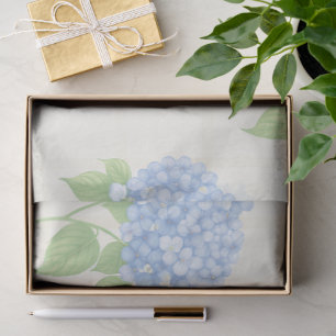 Hydrangea Luxe Floral Tissue Paper Elegant Blue