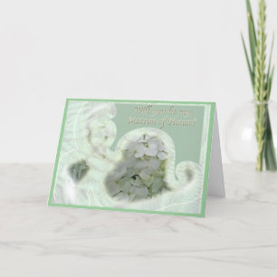 Hydrangea Matron of Honour Request Card