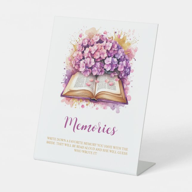 Hydrangea Memories with the Bride Sign (Front)