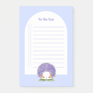 Hydrangea Mochi Rainy Days Purple Blue Flower Post-it Notes