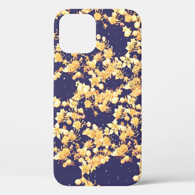 hydrangea night and gold Case-Mate iPhone case (Back)