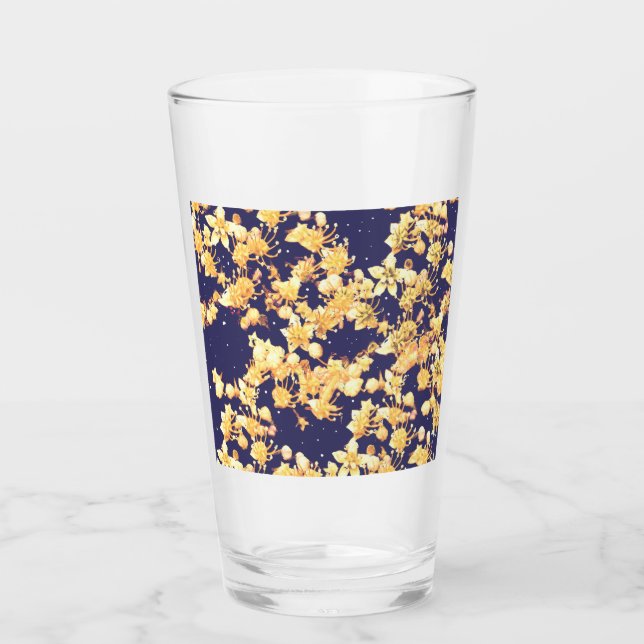 Hydrangea Night and Gold Glass (Front)