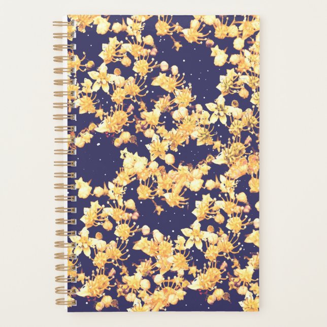Hydrangea Night and Gold Planner (Front)