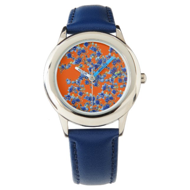 hydrangea orange and blue watch (Front)