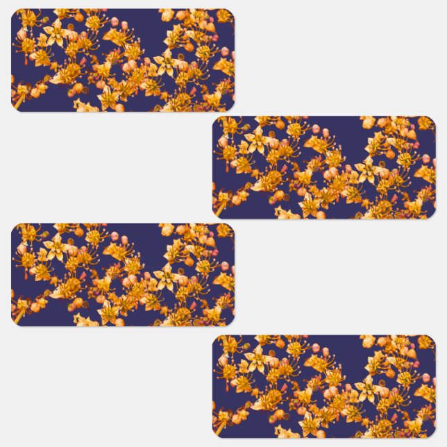 Hydrangea Orange and Navy (Group)