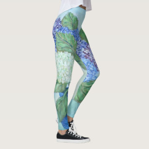 Hydrangea Painting Leggings