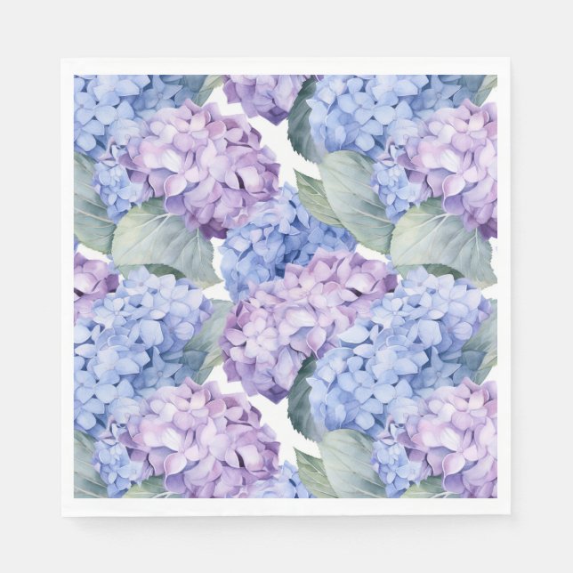Hydrangea Paper Napkins (Front)