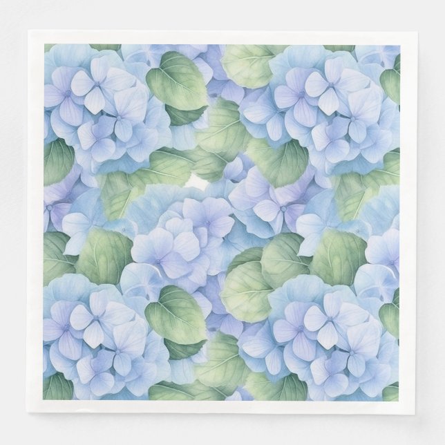Hydrangea Paper Napkins (Front)