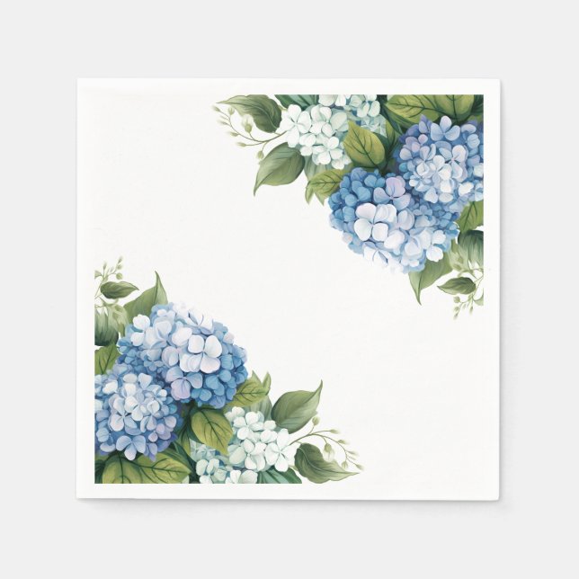 Hydrangea Paper Napkins (Front)