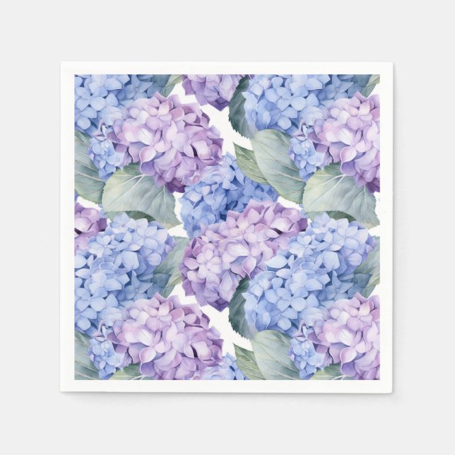 Hydrangea Paper Napkins (Front)