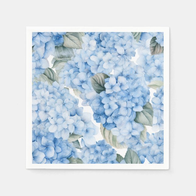 Hydrangea Paper Napkins (Front)