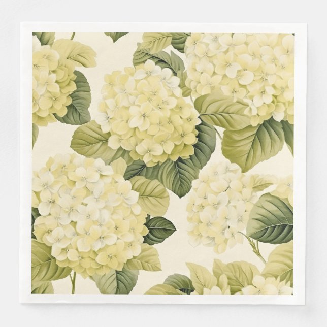 Hydrangea Paper Napkins (Front)