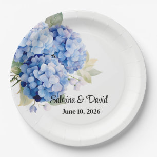 Hydrangea  paper plate