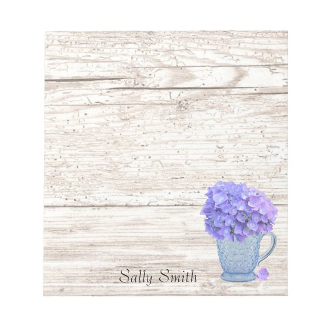 Hydrangea Pitcher Notepad (Front)