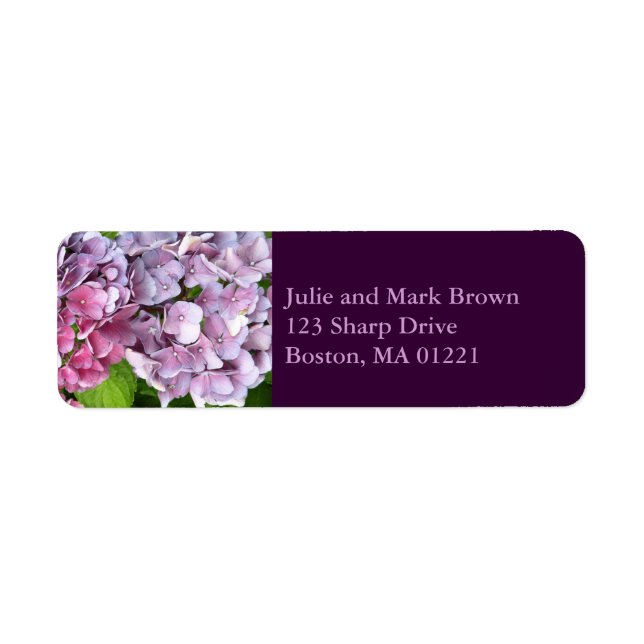 Hydrangea Return Address Label (Front)