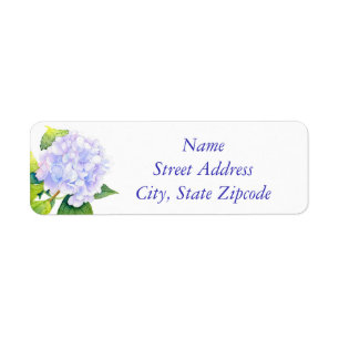 'Hydrangea' Return Address Label