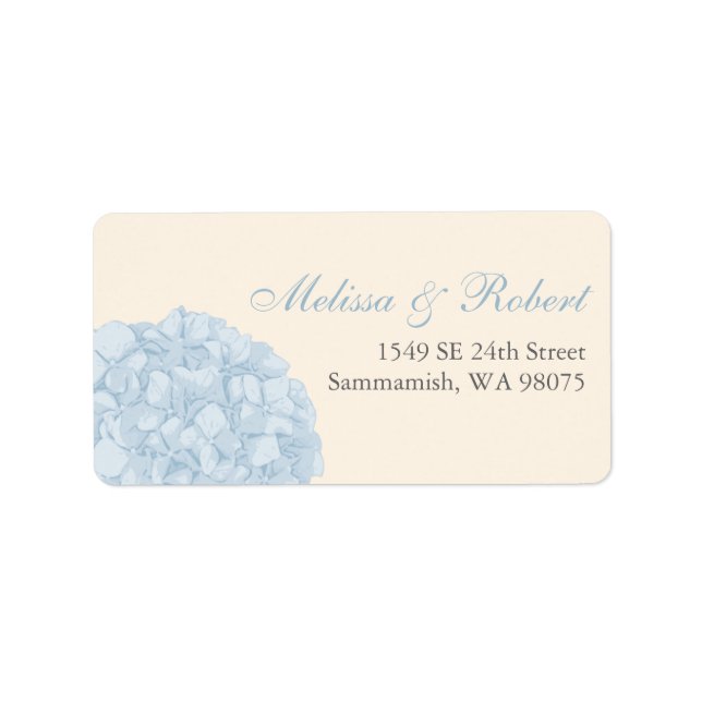 Hydrangea Return Address Label (Front)
