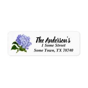Hydrangea Return Address Labels