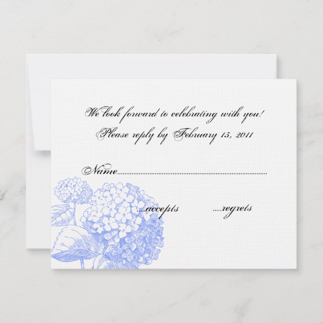 Hydrangea RSVP Card (Front)