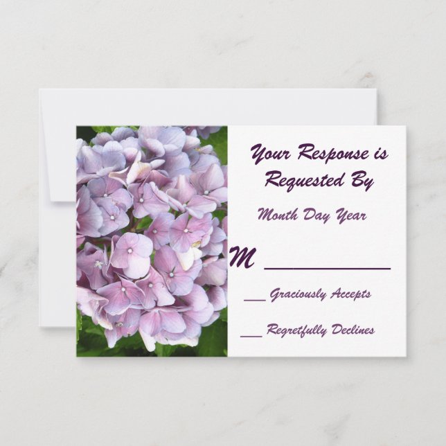 Hydrangea RSVP Card (Front)