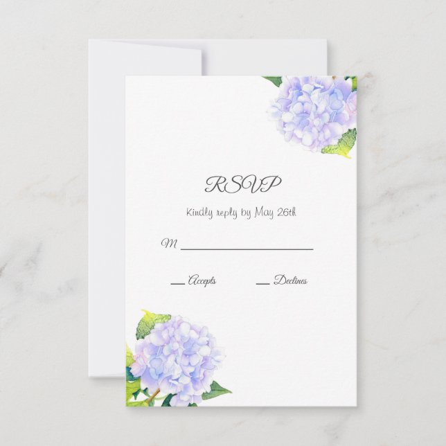 Hydrangea RSVP Card (Front)