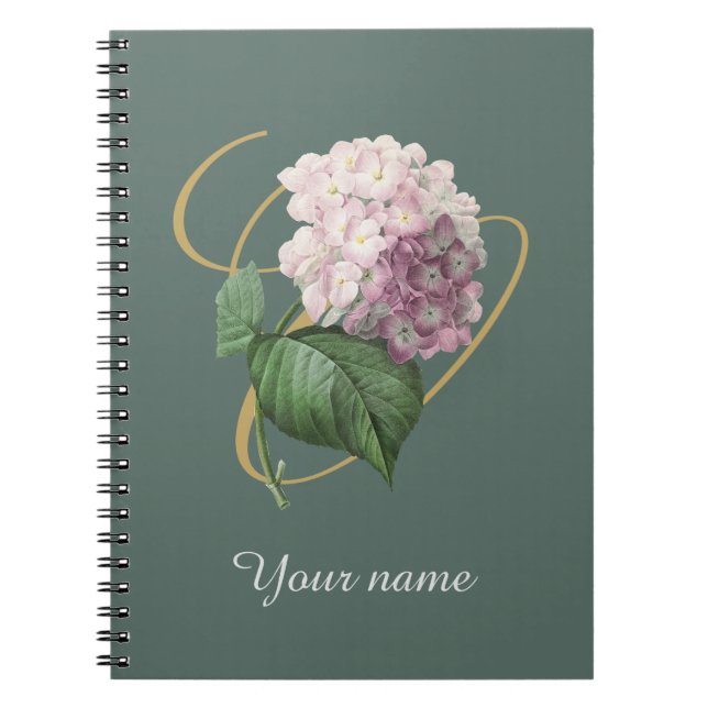 Hydrangea Spiral Photo Notebook (Front)