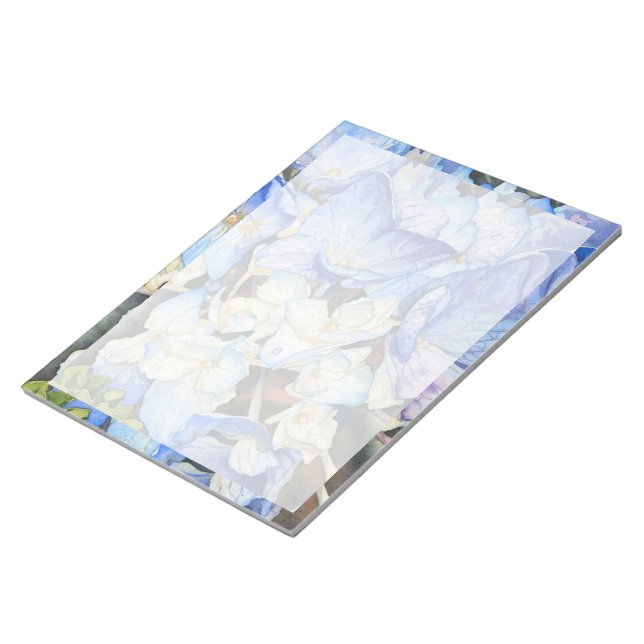 Hydrangea Stationary 8.5" x 11"  Note Pad  (Angled)