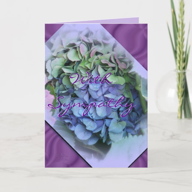 Hydrangea Sympathy on orchid - make any occasion Card (Front)