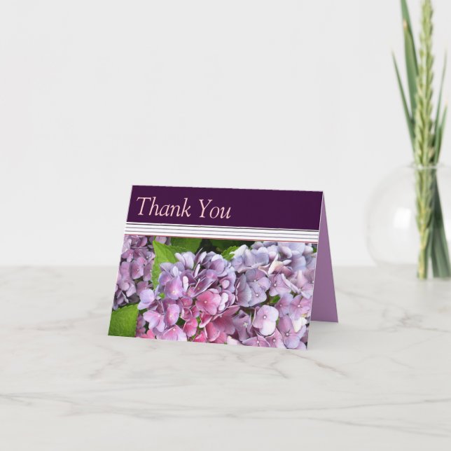 Hydrangea Thank You Card (Front)